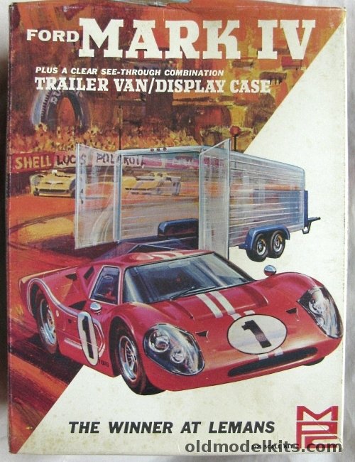 MPC 1/25 Ford Mark IV Lemans Winner With Clear Trailer Van / Display Case, 504-300 plastic model kit